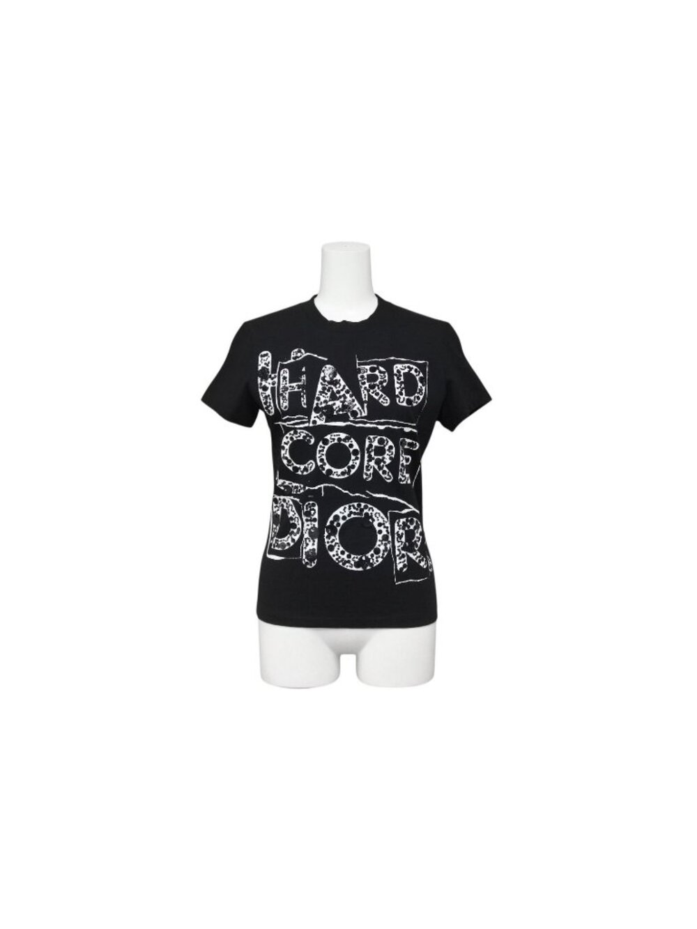 Dior Hard Core Short Sleeve T-Shirt Black Cotton 38